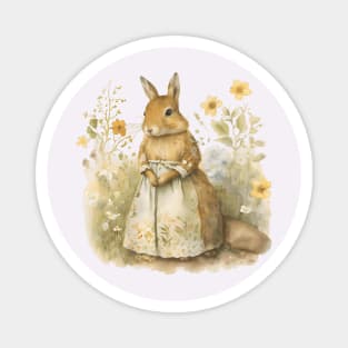 Tasha Tudor Inspired Mother Rabbit Magnet